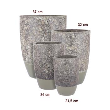 Květináč kulatý vysoký GALAXY keramika krémová 26cm
