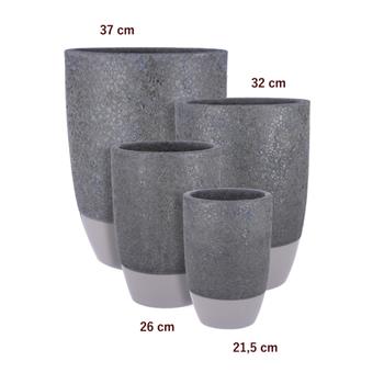 Květináč kulatý vysoký GALAXY keramika modrá 26cm