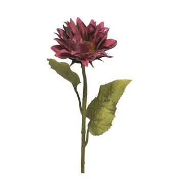 Slunečnice řezaná umělá lilková 67cm