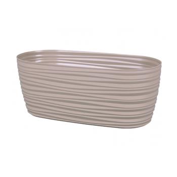 Truhlík ovál SAHARA PETITE plast hnědo-šedá 27cm