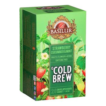 Čaj Basilur Cold Brew Strawb.Cucumber & Mint 20x2g