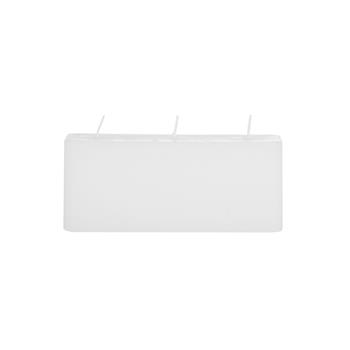Svíčka hranol UNIPAR BASIC SQUARE 3 knoty bílá 6,5cm