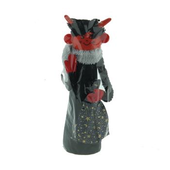 Čert se šálou a pytlem červeno-černý 25cm
