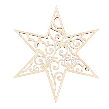 Ozdoba hvězda dřevěná 9cm
