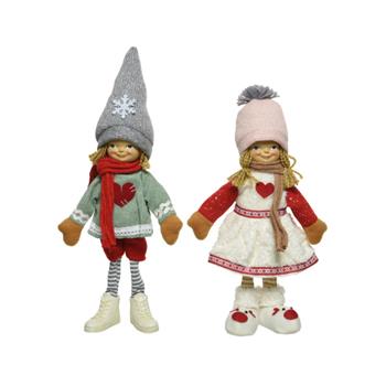 Figurka dívka/chlapec ve svetru mix 25cm