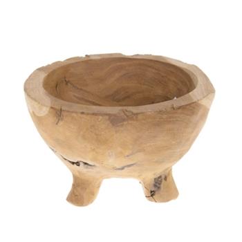 Miska kulatá na nohách teak 20cm
