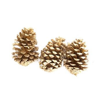 Šiška barvená zlatá 3ks