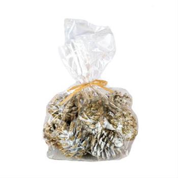 Šiška borovice sáček bílo-zlatá 200g