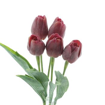 Tulipán řezaný umělý červený 40cm