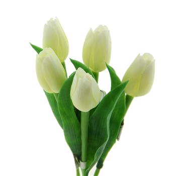 Tulipán řezaný umělý bílo-krémový 40cm
