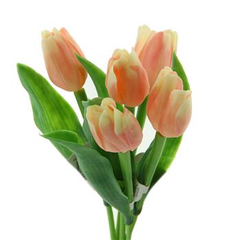 Tulipán řezaný umělý broskvový 40cm