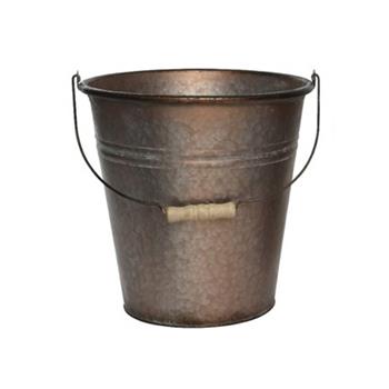Kbelík 1 ucho plech zlatá 29cm
