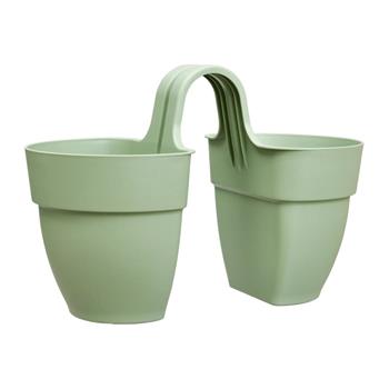 Květináč plastový ELHO Vibia Campana Flower Twin pistáciový 21cm