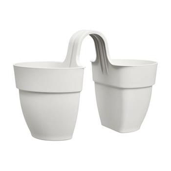 Květináč plastový ELHO Vibia Campana Flower Twin bílý 21cm