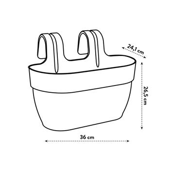 Květináč plastový ELHO Vibia Campana Easy Hanger M bílý 36cm