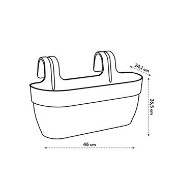 Květináč plastový ELHO Vibia Campana Easy Hanger L pistáciový 46cm