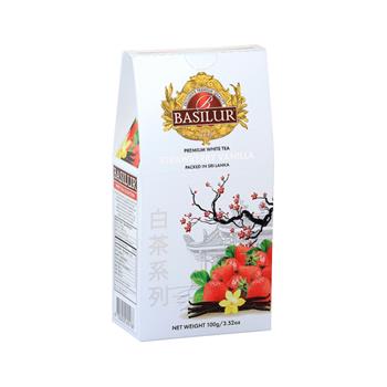 Čaj BasilurWhite Tea Strawberry Vanilla 100g