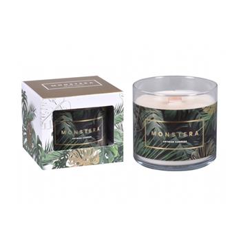 Svíčka vonná sklo Monstera 400g