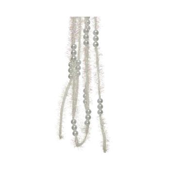 Řetěz vánoční s kuličkami bílý 20mmx2m