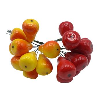 Hrušky umělé na drátku mix 2,5cm/10ks