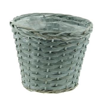 Obal kulatý proutěný s igelitem bílý 23cm