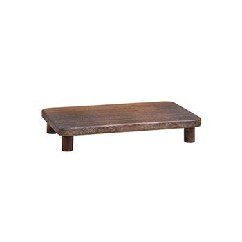 Tác hranatý dřevěný ARGAO 4 nohy tm.hnědý 36cm
