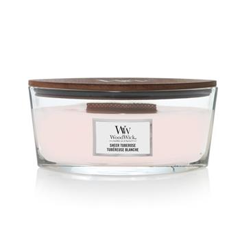 Svíčka WoodWick oválná Sheer Tuberose 453g