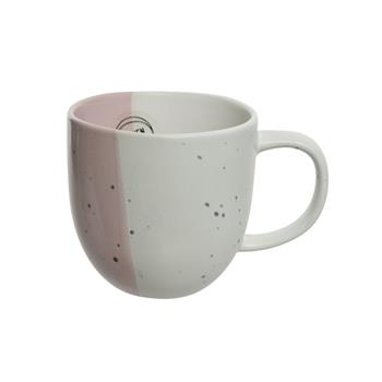 Hrnek kamenivový KITCHEN GOODS bílo-růžový 320ml