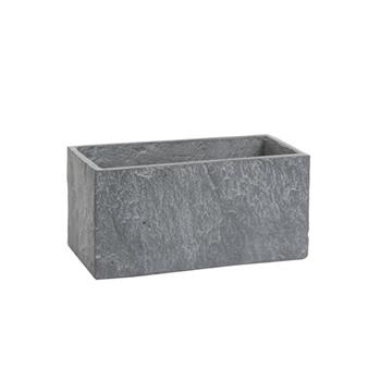 Obal/truhlík hranatý SLATE cementový 23x11cm