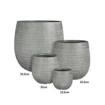 Květináč kulatý ZEMBLA magnesium sv.zelený 42,5cm