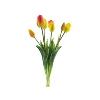 Tulipán SALLY svazek umělý žluto-oranžový 7ks