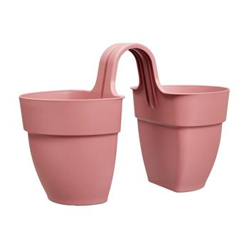 Květináč plastový ELHO Vibia Campana Flower Twin růžový 21cm