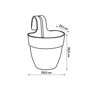 Květináč plastový ELHO Vibia Campana Easy Hanger S růžový 24cm