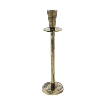 Svícen na noze hliník SHINE BRASS na 1 svíčku zlatý 31cm
