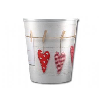 Obal kulatý plastový LOVE/SRDCE 14cm