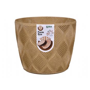 Obal kulatý plastový PETIT ECO FLOW hnědý 13cm