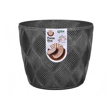 Obal kulatý plastový PETIT ECO FLOW antracitový 15cm