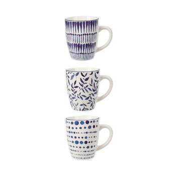 Hrnek porcelánový listy/stříkance mix 8cm