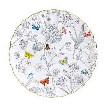 Talíř dezertní porcelánový FLEURS ET PAPILLONS 19cm