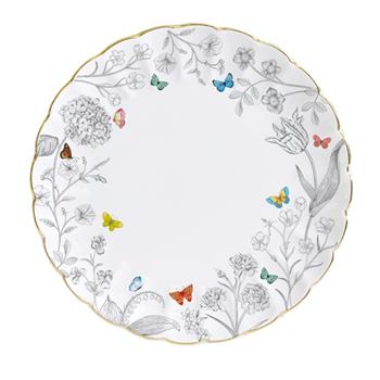 Talíř mělký porcelánový FLEURS ET PAPILLONS 26cm