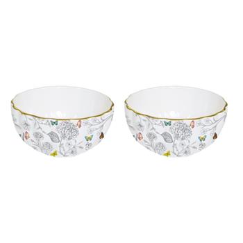 Miska kulatá porcelánová FLEURS ET PAPILLONS 12cm 2ks