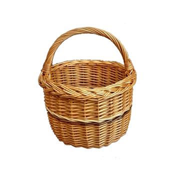 Koš kulatý proutěný s 1 uchem přírodní 20cm