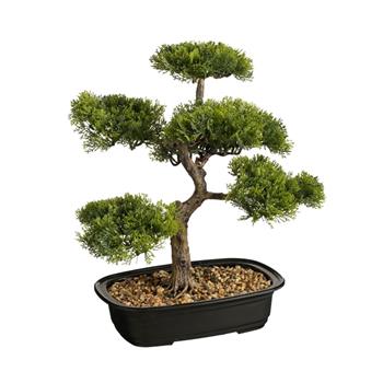 Bonsai hrnková umělá zelená 43x28cm