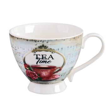 Hrnek porcelánový TEA TIME  0,4 litru