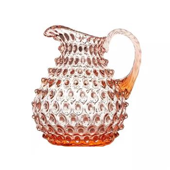 Džbán skleněný POLKA DOT s 1 uchem rosalín 750ml