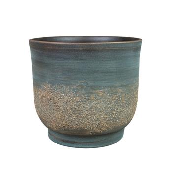 Obal kulatý keramický AICO hnědo-modrý 22cm