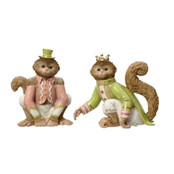 Opice sedící s korunou/kloboukem polyresin mix 34cm