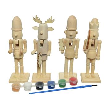 Sada na malování dřevěný louskáček mix 15cm