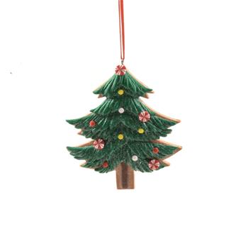 Ozdoba keramický strom s ozdobami 11cm
