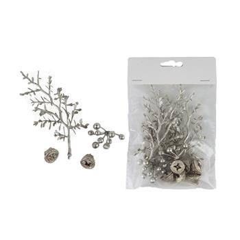 Přízdoba umělé bobule/větve/plody šampaň